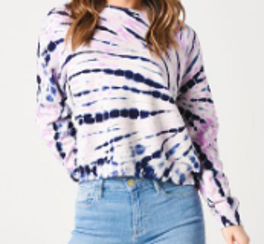 Monrow 'Bamboo Burst' Tie Dye Boxy Sweatshirt sz L